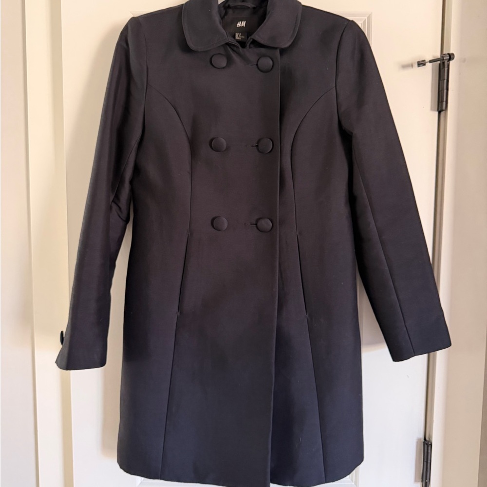 H&M Women's Classic Black Pea Coat